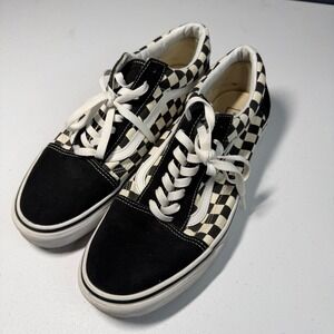 Vans Old Skool Sneakers 11.5 Black White Checkerboard Low Top